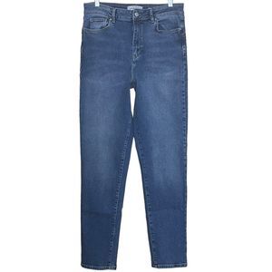 New Look Tall Lift & Shape Mom Jeans Womens Blue Size 10 Denim High Rise Stretch